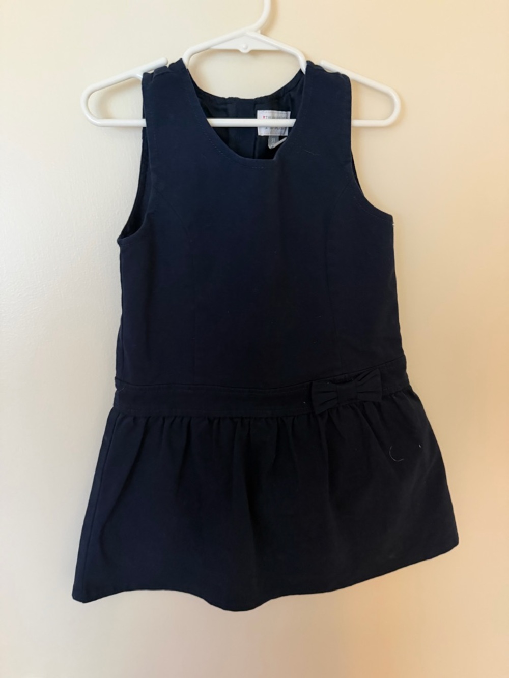 The Children's Place Navy Sleeveless Bow Waist Knit Dress